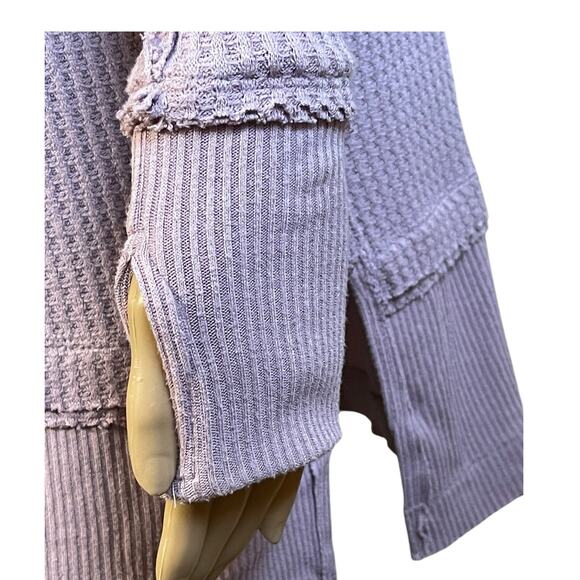 We the Free|Free People North Shore Oversized Thermal Waffle Knit Tunic Top XS - Picture 6 of 13